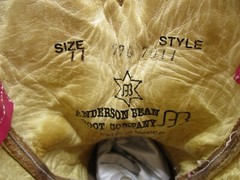 ANDERSON BEAN BOOTS Brown Square Toe Boots Youth Kids size 10 Style 7011