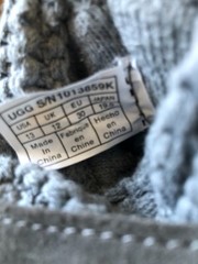 UGG Australia SN 1013859K Darrah Gray Suede Knit Kids Children Boots SIZE 13