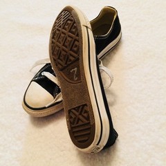 Converse All Star Black Low Top Sneakers Youth Size 3 / 35 Minimal Wear