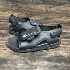 Nike Sunray Adjust 5 Blue Hook & Loop Black Sandals Child’s Sz 7C AJ9077-001