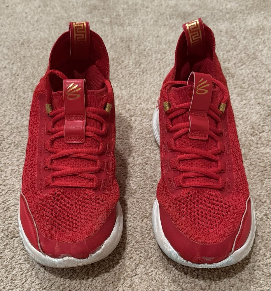 RARE Under Armour Curry Flow Warriors GS Shoes 6Y 3024036-600 Shoes Sneakers