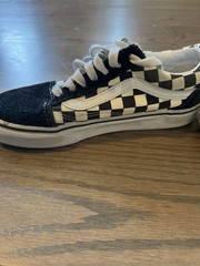 Vans Old Skool Checkerboard Sneakers Black & White Women’s 5