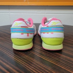 Reebok Classic Size 5.5 Leather Ripple ATI Retro 80s Neon White/Pink/Yellow