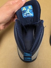 Air Jordan 10 Retro BG Rio Wolf Grey/Photo Blue-Obsidian-Green Glow 5 Y