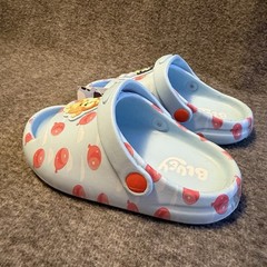 Bluey Kids Cartoon Character Light Blue Clogs Size 11-12 Slip On Shoes New.