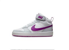 Nike Court Borough Mid 2 Youth sz 6 CD7782-009 Pure Platinum Vivid Purple