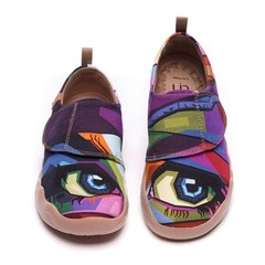 Kid Size UIN Slip On Canvas Shoes Comfortable Loafers „Looking at You“