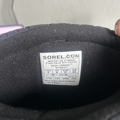 Sorel Black Fabric Snow Command Pull-On Boots Kids 5