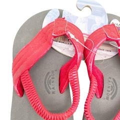 Rainbow Kids‘ Red Grombows Backstrap PU Nubuck Flip Flop Sandals Size 9/10