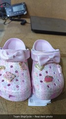 with box LoveShackFancy X Crocs Kids Girl Size 4 J4 36 37 Clogs Pink Mi G2U
