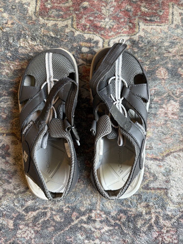 Columbia Kids Techsun Wave Sandals Gray and White Youth Size 5