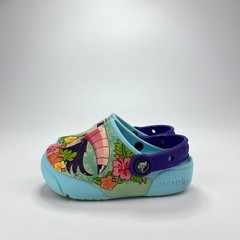 Crocs Kids Fun Lab Lights Toucan Ice Blue Slip On Walking Clogs Kid’s Size 10