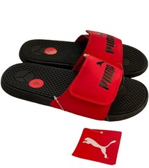 JR Slides PUMA cool cat V JR adjustable hook-and-loop strap closure Size 6C RED