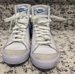 Nike Blazer Mid ’77 White Laser Blue Kids Athletic Sneaker