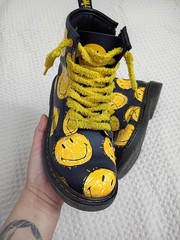 Dr. Martens Smiley Face Combat Boots