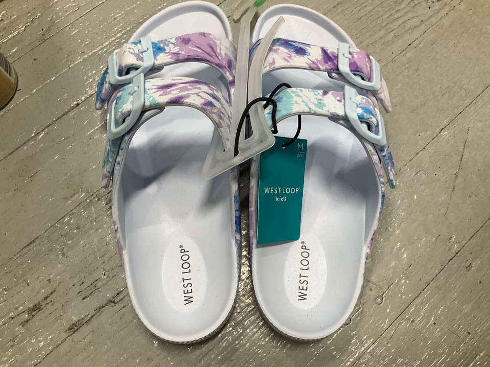 West Loop Purple Camouflage Kid’s Sandals Medium 2/3