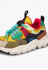 Flower Mountain Kids Leather Multicolor Art. Yamano 3 Junior 2N10 Brown Yellow