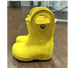 Crocs Handle It Yellow Waterproof Pull-On Rain Boots Kids US 6 Rubber