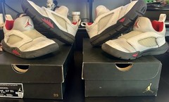 2020 Jordan 5 Retro Little Flex White/Red Shoes CK1227 100 Toddler PS 11c W/BOX