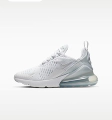 Nike Air Max 270 White/Pure Platinum Mesh Low Top Lace Up Sneaker DX0114-100