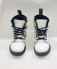 Doc Martens White Leather Kids Junior Boots Size 4M 5L US Air Wair 1460J