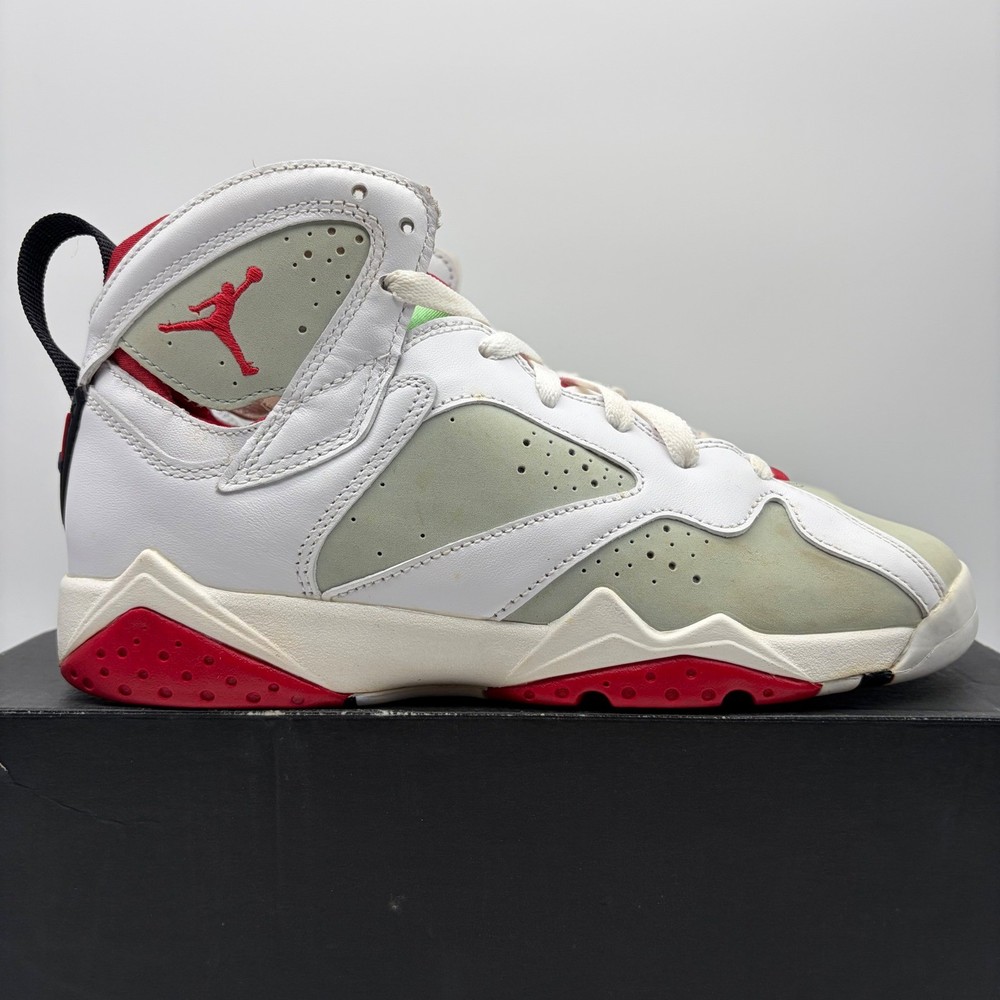 Jordan 7 Retro Hare White True Red Light Silver US Size 6.5Y Youth GS 304774-125