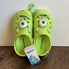 Crocs Monsters Inc Mike Wazowski Clogs Youth Big Kids Size J3 Disney Pixar NEW