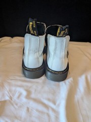 Dr. Doc Martens White 2976 Quad Platform Chelsea Boots Kids Size 3