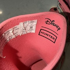 Hunter x Disney Mickey Mouse Rain Boots UK 8 US 10G Pink Wellies