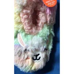 2pair slippers-Colorful Llama and Unicorn