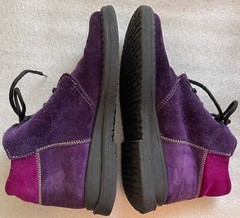 NORDSTROM COLLECTION, ITALY FREESBY, KIDS 31 U.S. 13, PURPLE SUEDE ANKLE BOOTS