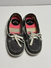 ROXY Schooner Black Denim Casual Boat Deck Loafers Youth Girl’s Shoe Sz 12