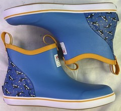 Xtratuf Youth’s Ankle Deck Boots-Light Blue/Whale Pattern-Size: 6
