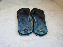 Reef Est 1964 Blue/Black Flip Flop Sandal Shoes Children’s Size 2-3 EU 33/34