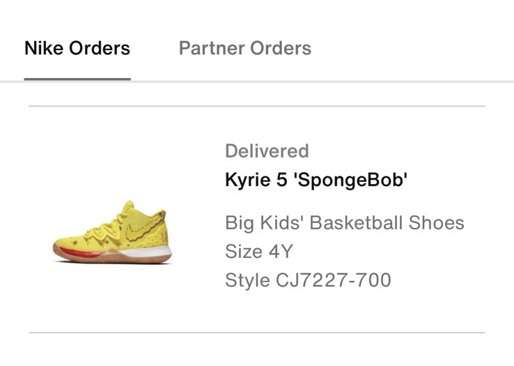 Nike SpongeBob SquarePants x Kyrie 5 GS SpongeBob CJ7227-700