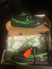 Off White Nike Dunks Rubber 12c Dunks Green and Black Sneakers Preschool Kids