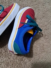 Vans Off The Wall Lace Up Multicolor Skateboard Shoes 721356 Kids Size US 12.0