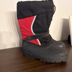 LL Bean Northwoods Kids‘ Snow Boots Size 4 Red Black Insulated