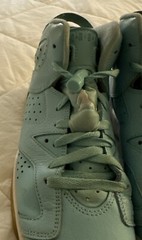 Nike Air Jordan 6 Retro Pantone Still Blue GG 543390-407 Sneakers White 2016 7Y