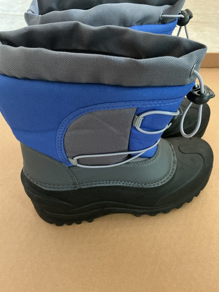 Itasca Big Kid Size 4 Winter Snow Boot Blue Insulated Waterproof Outdoor Travel