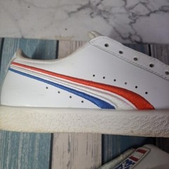 Puma Clyde Core Leather Casual Red White & Blue Shoes Low Top Sneakers Size 6C