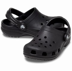 Crocs Toddler Classic Rubber Kid’s Black Clogs 206990-001
