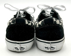 Vans Off the Wall Black/White Checkerboard Suede/Canvas Sneakers-Youth Size 6.5