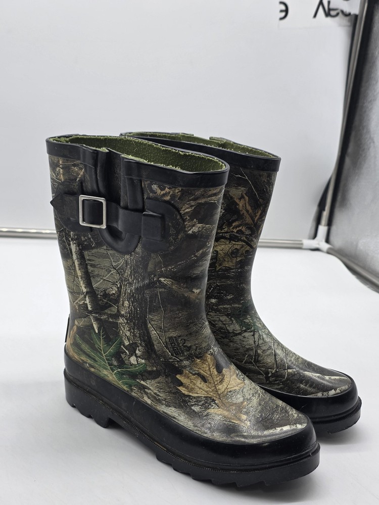 Magellan Outdoors Boots Kids Size 2 Multicolor Camo Rain Rubber Realtree Hunting