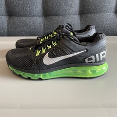NIKE AIR MAX 2013 (GS) BLACK/METALLIC SILVER SIZE 7Y/WOMEN’S 8 [555426-003]