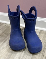 Crocs Kids’ Handle It Rain Boot Blue C8 Preowned 12803