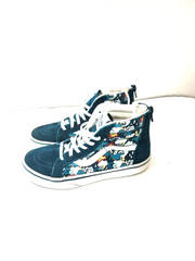 Vans SK8-HI Zip Shoe Mythical Glow Deep Teal Glow In The Dark Dragons Youth Sz 3
