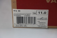 VANS ERA 59 Chambray & Canvas Black Kids 11 Sneakers Shoes Vans Off the Wall Sk8