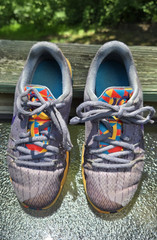 Nike 2015 KD 8 GS ‚PG County‘ Grey/Blue/Orange Kid Basketball Sneakers Size 1Y