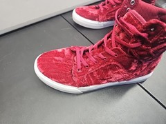 SUPRA Skytop Dark Ruby Velvet / White 58062-643-M Kids Size 6. 5 US